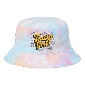 Teach Girl Retro Cute Gift For Teacher Tie Dye Newport Bucket Hat