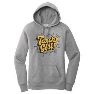 Teach Girl Retro Cute Gift For Teacher Women's Pullover Hoodie