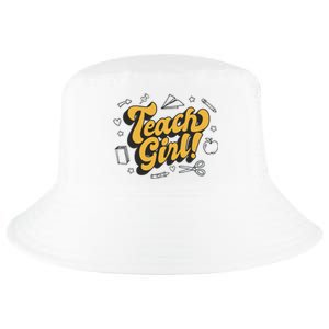 Teach Girl Retro Cute Gift For Teacher Cool Comfort Performance Bucket Hat