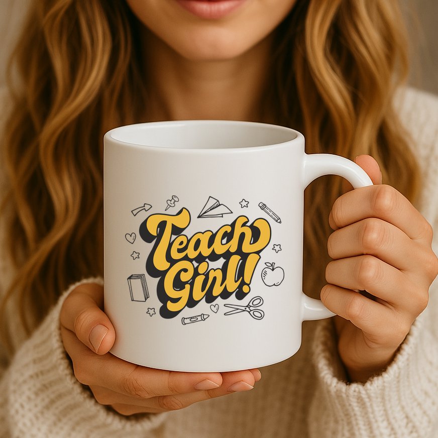 Teach Girl Retro Cute Gift For Teacher Mug