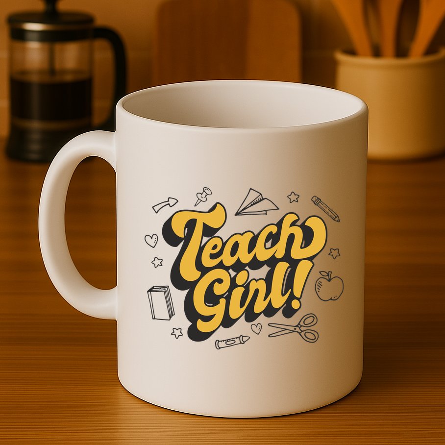 Teach Girl Retro Cute Gift For Teacher Mug