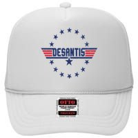 Top Gov Ron Desantis High Crown Mesh Back Trucker Hat