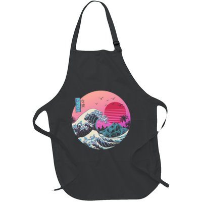 The Great Retro Wave Copy Full-Length Apron With Pockets