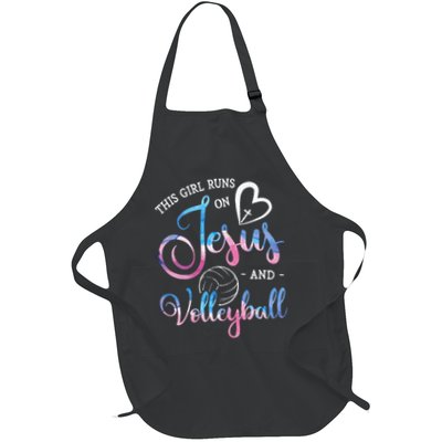 This Girl Runs On Jesus And Volleyball Player Christian Gift Apron