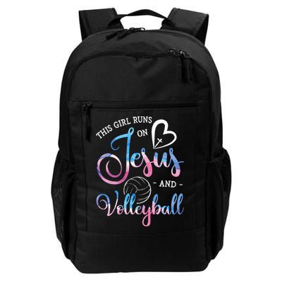 This Girl Runs On Jesus And Volleyball Player Christian Gift Backpack