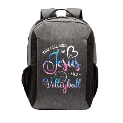 This Girl Runs On Jesus And Volleyball Player Christian Gift Vector Backpack