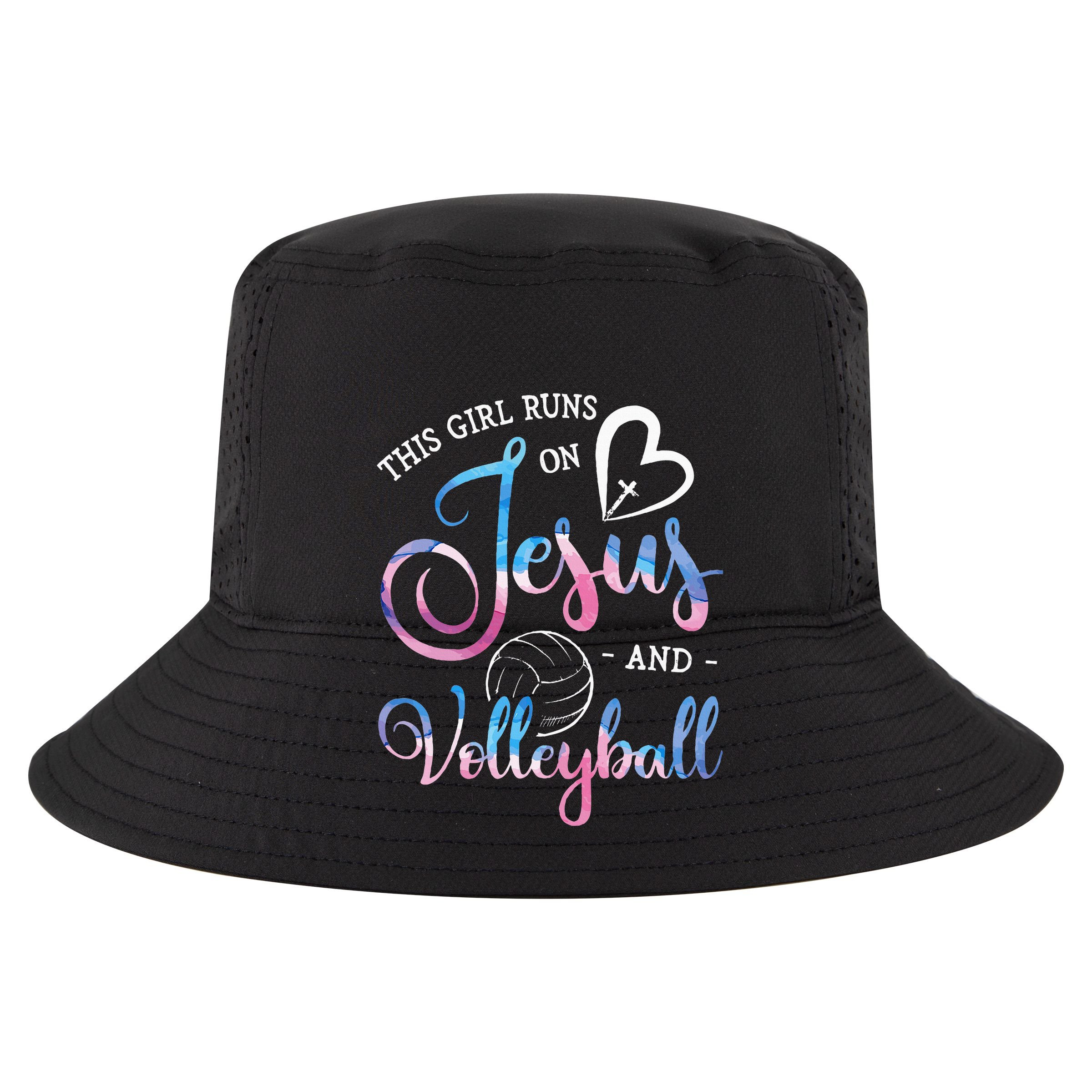 This Girl Runs On Jesus And Volleyball Player Christian Gift Vector Backpack