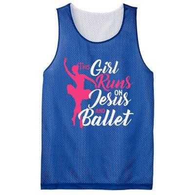 This Girl Runs On Jesus And Ballet Barre Ballerina Chassé Mesh Reversible Basketball Jersey Tank