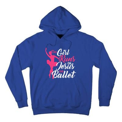 This Girl Runs On Jesus And Ballet Barre Ballerina Chassé Tall Hoodie