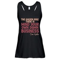 The Golden Rule There Is Mind Your Own Damn Business Tim Walz 2024 Ladies Essential Flowy Tank