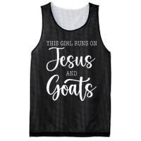 This Girl Runs On Jesus And Goats Goat Lover Christian Mesh Reversible Basketball Jersey Tank