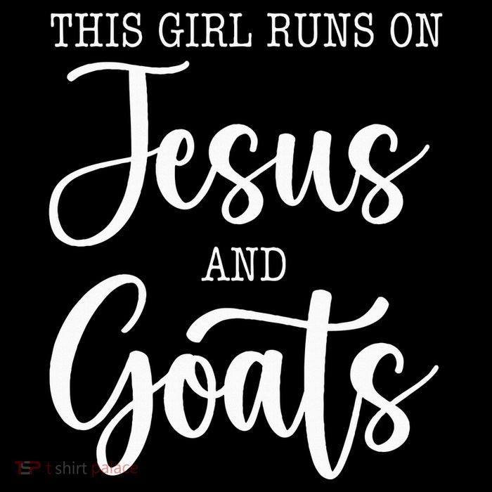 This Girl Runs On Jesus And Goats Goat Lover Christian Poster