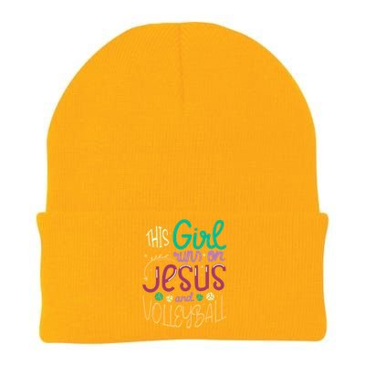 This Girl Run On Jesus And Volleyball Knit Cap Winter Beanie