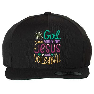 This Girl Run On Jesus And Volleyball Wool Snapback Cap