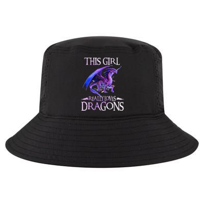 This Girl Really Loves Dragons Dragon Lover Cool Comfort Performance Bucket Hat