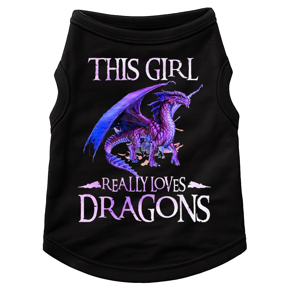 This Girl Really Loves Dragons Dragon Lover Doggie Tank