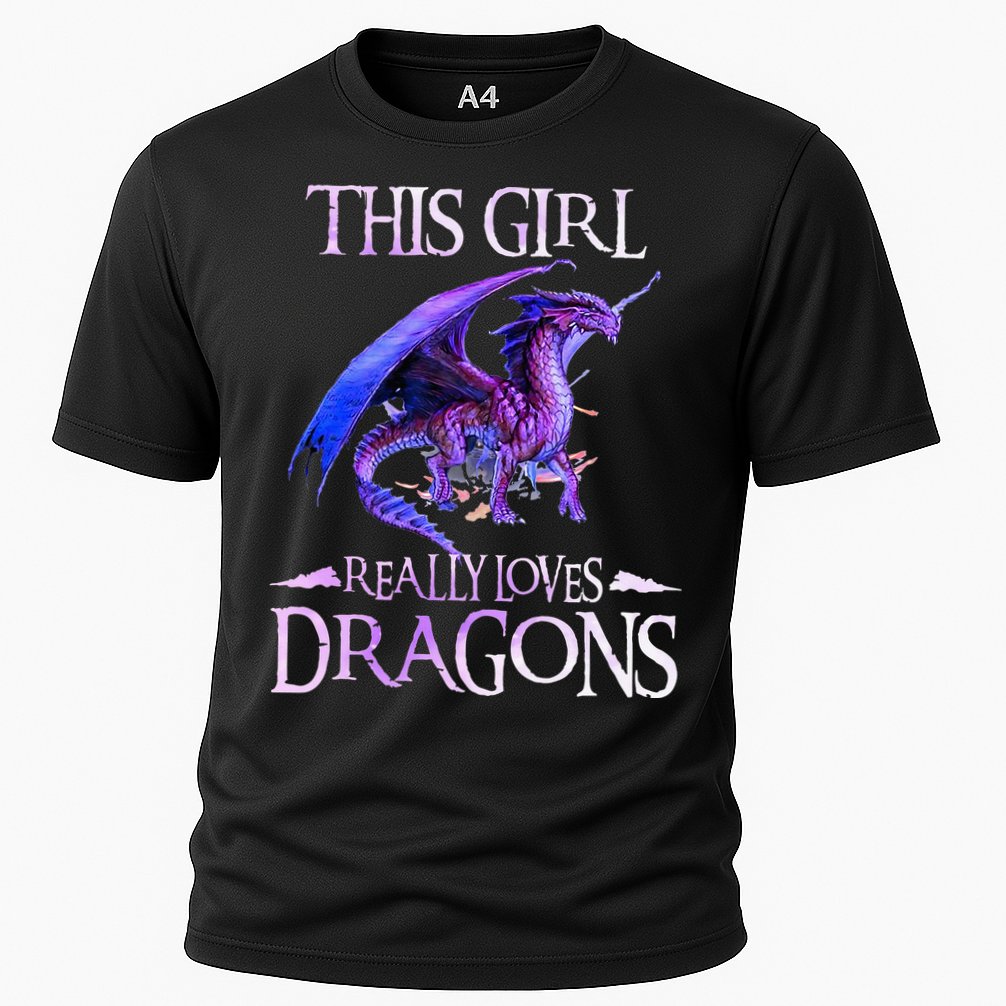 This Girl Really Loves Dragons Dragon Lover Cooling Performance Crew T-Shirt