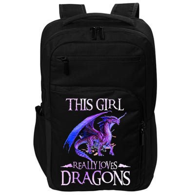 This Girl Really Loves Dragons Dragon Lover Impact Tech Backpack