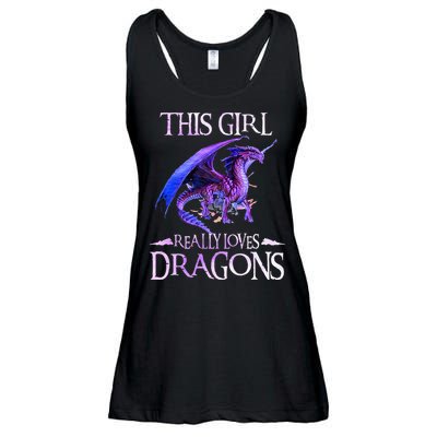 This Girl Really Loves Dragons Dragon Lover Ladies Essential Flowy Tank