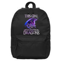 This Girl Really Loves Dragons Dragon Lover 16 in Basic Backpack