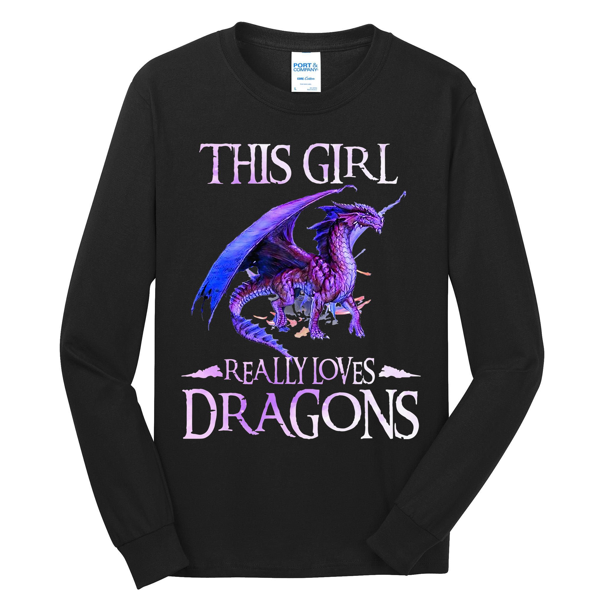 This Girl Really Loves Dragons Dragon Lover Tall Long Sleeve T-Shirt