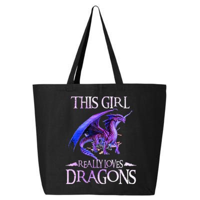 This Girl Really Loves Dragons Dragon Lover 25L Jumbo Tote