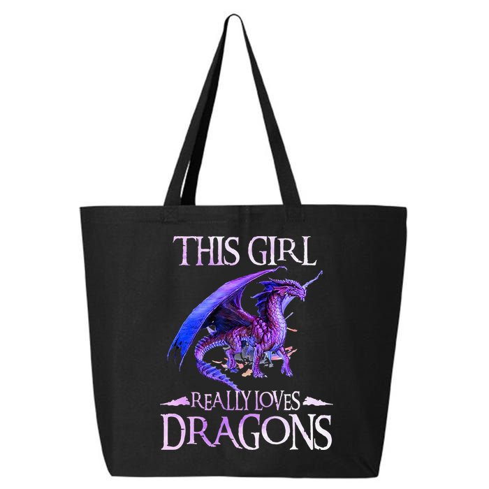 This Girl Really Loves Dragons Dragon Lover 25L Jumbo Tote