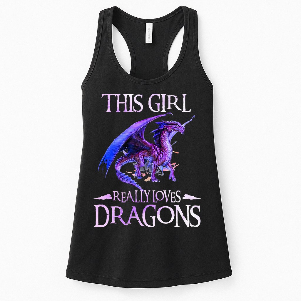 This Girl Really Loves Dragons Dragon Lover Womens Tank Top