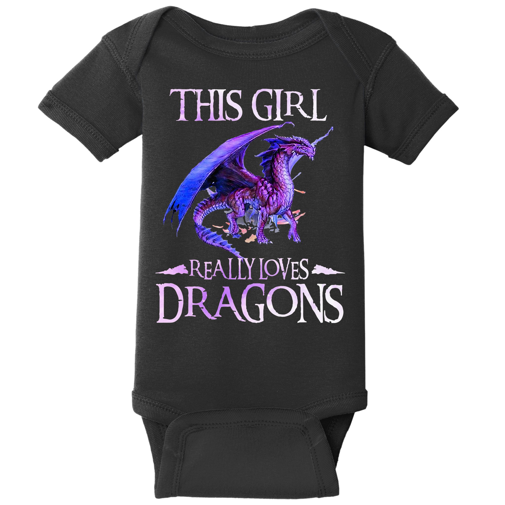 This Girl Really Loves Dragons Dragon Lover Baby Bodysuit