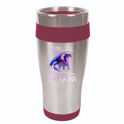 This Girl Really Loves Dragons Dragon Lover 16oz Travel Tumbler