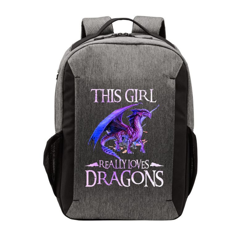 This Girl Really Loves Dragons Dragon Lover Vector Backpack