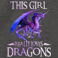 This Girl Really Loves Dragons Dragon Lover Vector Backpack