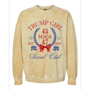 Trump Girl Retro Political Taking Back America Colorblast Crewneck Sweatshirt