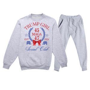 Trump Girl Retro Political Taking Back America Premium Crewneck Sweatsuit Set