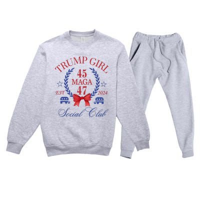 Trump Girl Retro Political Taking Back America Premium Crewneck Sweatsuit Set