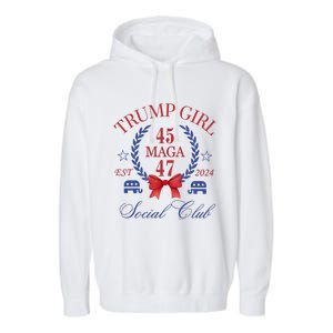 Trump Girl Retro Political Taking Back America Garment-Dyed Fleece Hoodie