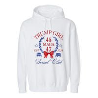 Trump Girl Retro Political Taking Back America Garment-Dyed Fleece Hoodie