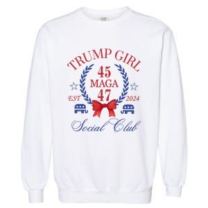 Trump Girl Retro Political Taking Back America Garment-Dyed Sweatshirt