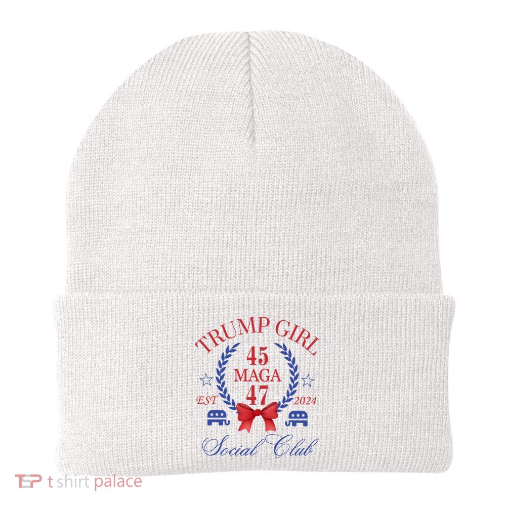 Trump Girl Retro Political Taking Back America Knit Cap Winter Beanie