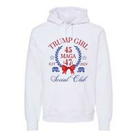 Trump Girl Retro Political Taking Back America Premium Hoodie