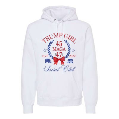 Trump Girl Retro Political Taking Back America Premium Hoodie