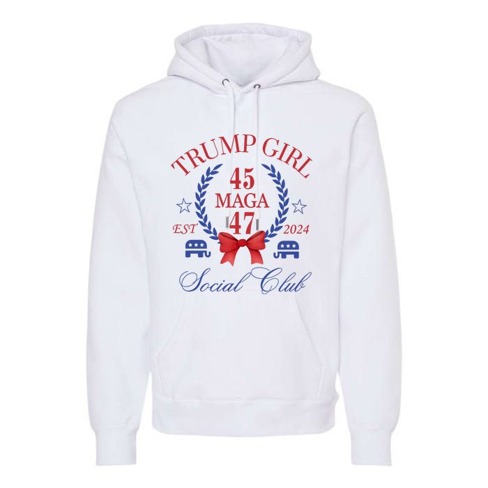 Trump Girl Retro Political Taking Back America Premium Hoodie