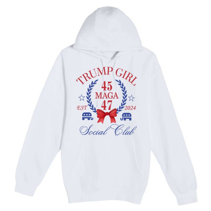 Trump Girl Retro Political Taking Back America Premium Pullover Hoodie