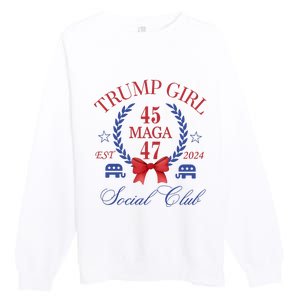 Trump Girl Retro Political Taking Back America Premium Crewneck Sweatshirt