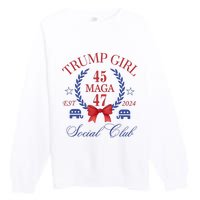 Trump Girl Retro Political Taking Back America Premium Crewneck Sweatshirt