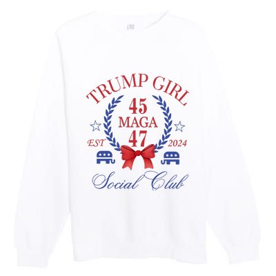 Trump Girl Retro Political Taking Back America Premium Crewneck Sweatshirt