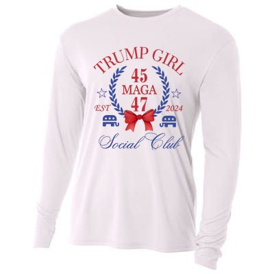 Trump Girl Retro Political Taking Back America Cooling Performance Long Sleeve Crew