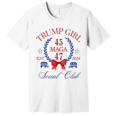 Trump Girl Retro Political Taking Back America Premium T-Shirt