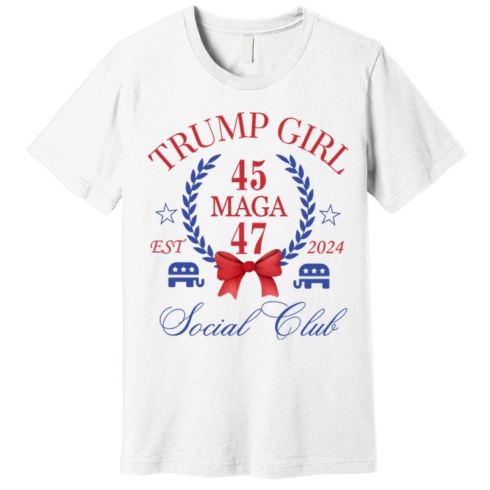 Trump Girl Retro Political Taking Back America Premium T-Shirt