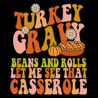 Turkey Gravy Retro Groovy Thanksgiving Food Cooling Performance Crew T-Shirt